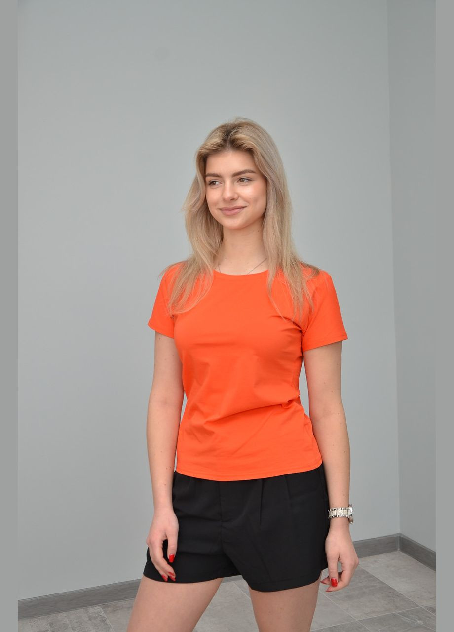 Оранжевая всесезон женская футболка, повседневная, разные цвета (размер: s, m, l,, xxl), xl No Brand