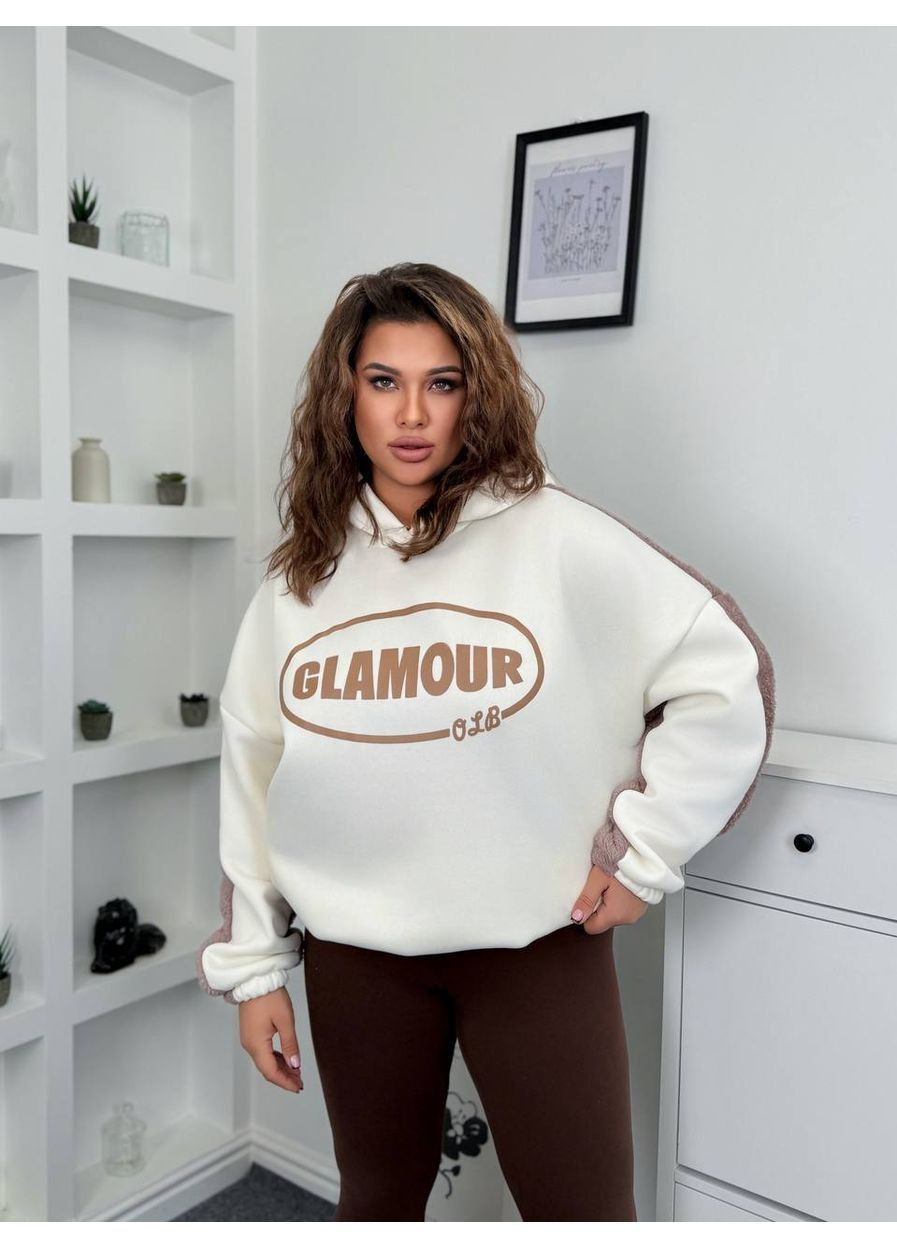 Толстовка трендовая махра+ тринитка на флисе, с капюшоном Україна (367049724)