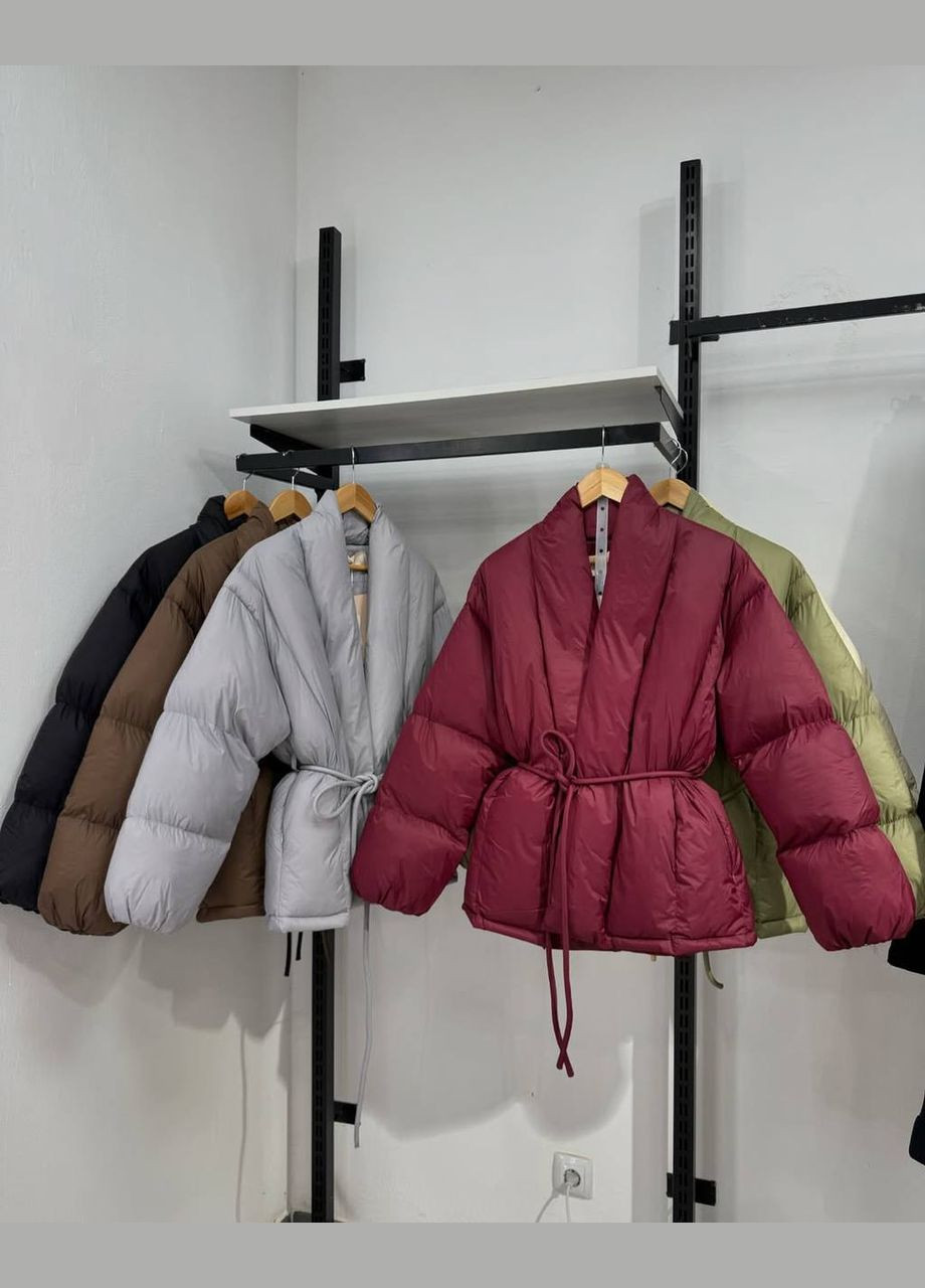 Бордова демісезонна жіноча куртка FINO Mode