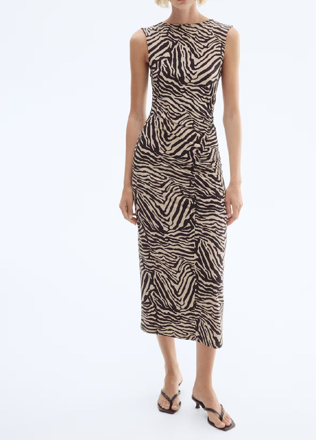 Чорна кежуал сукня H&M зебра