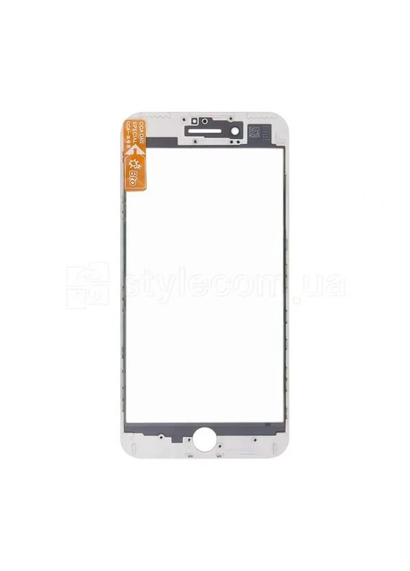 Скло для Apple iPhone з рамкою та OCA-плівкою 0,3 мм біле Original Quality No Brand 7 Plus (400873929)