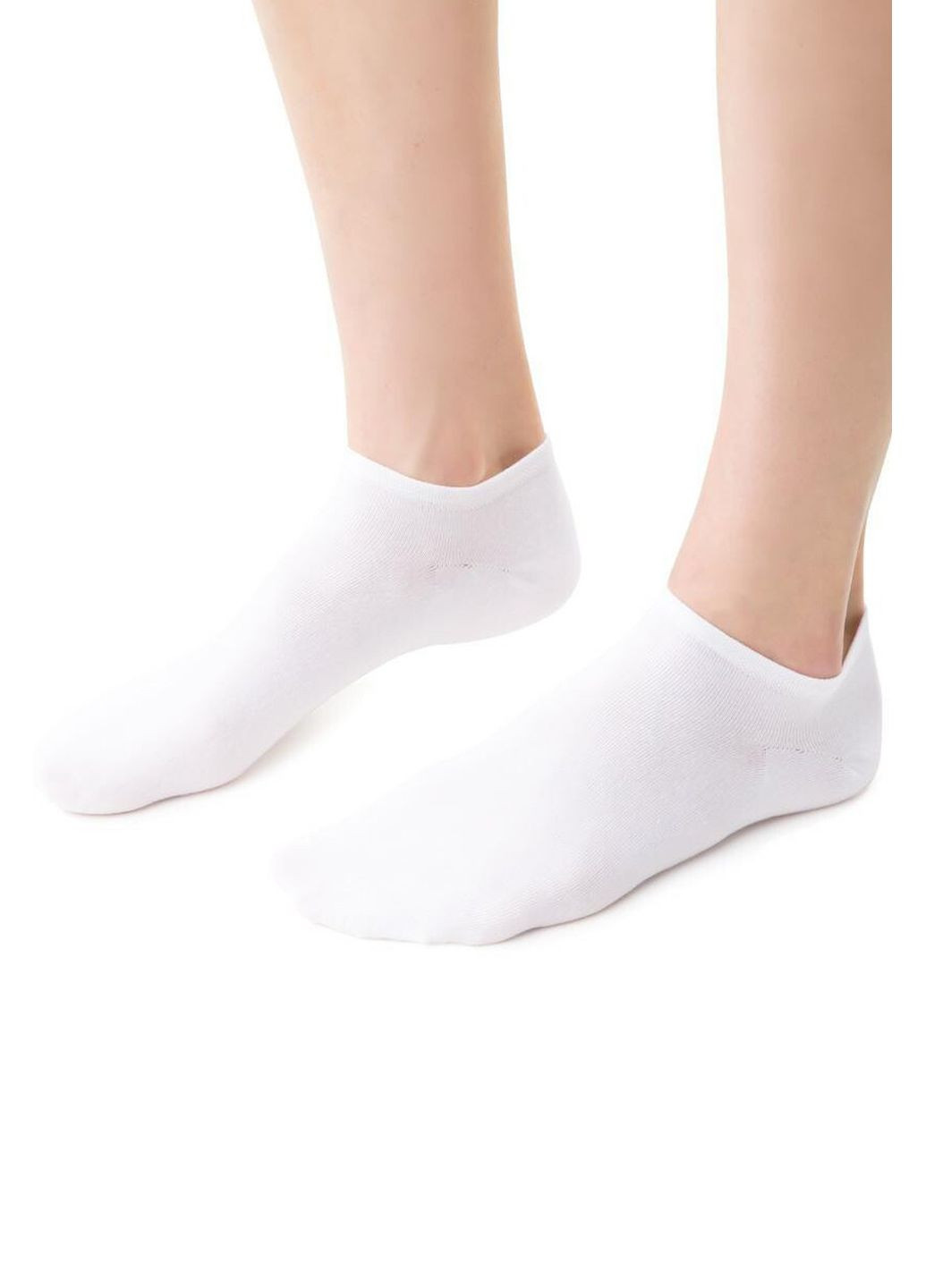 Білі шкарпетки жіночі низькі 007 invisible Steven (349499808)