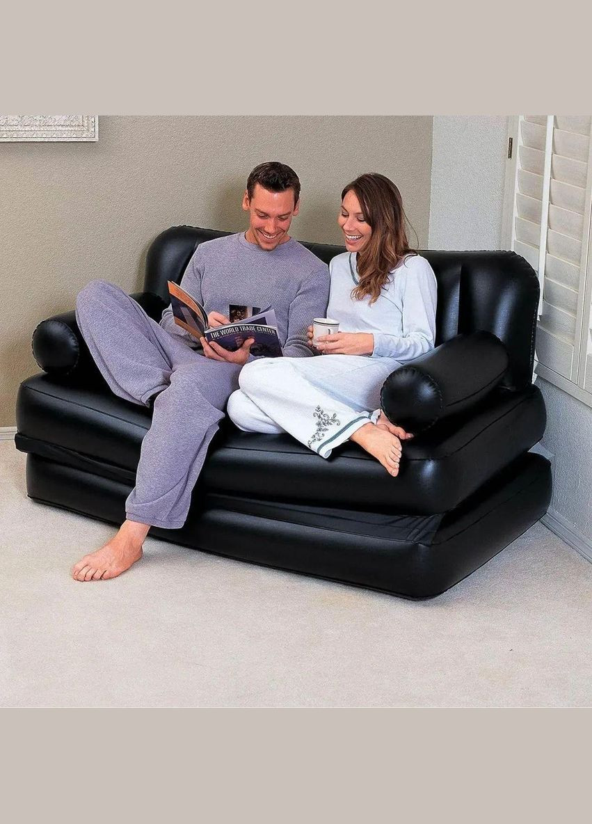 Двуспальный надувной диван трансформер 75056 с электронасосом 188 х 152 х 64 см Bestway (323217283)