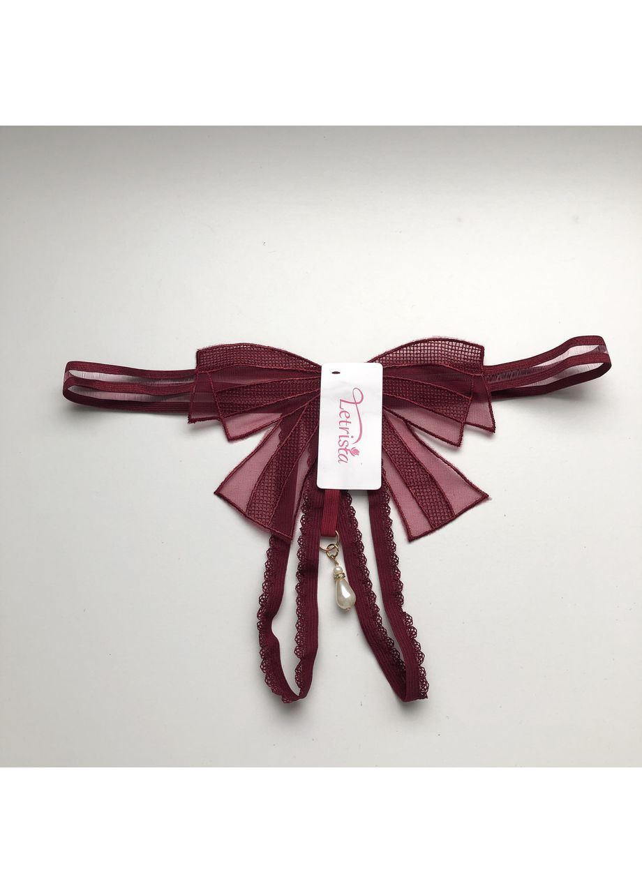 Сексуальные трусики с разрезом и жемчужной подвеской (арт. 8095) No Brand (361204956)