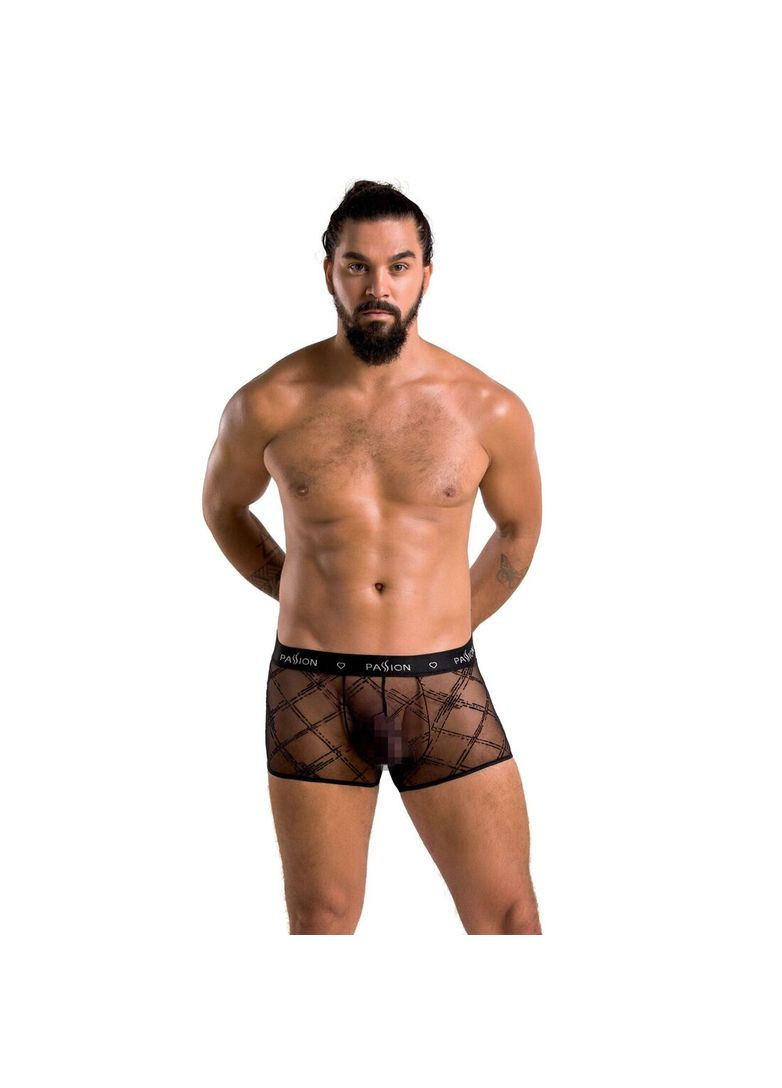 Мужские прозрачные боксеры 032 SHORT JAMES XXL/XXXL Black, сетка Passion (369951061)