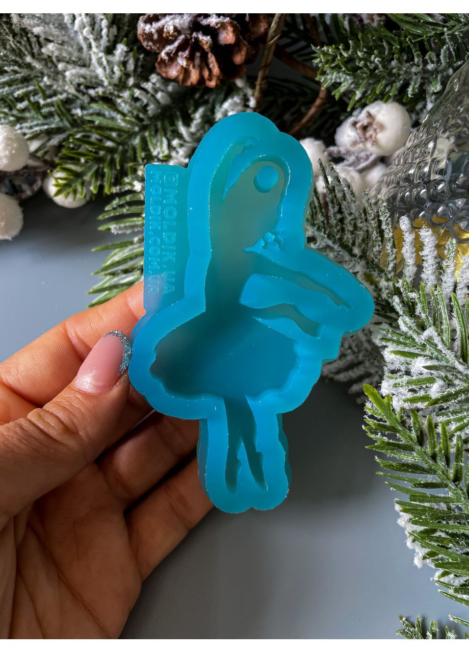 Молд Балеринка форма для новогодних игрушек на елку силиконовая форма для эпоксидной смолы No Brand (370566656)