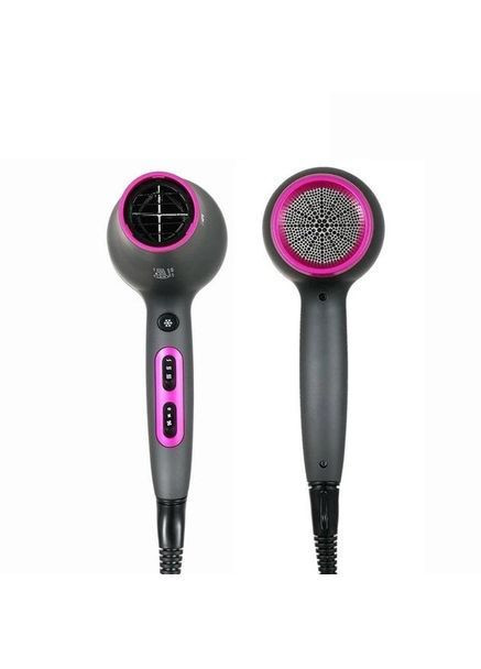 Фен для волосся з дифузором та концентратором 2200 Вт, потужний фен сірий з рожевим VGR (365062291)