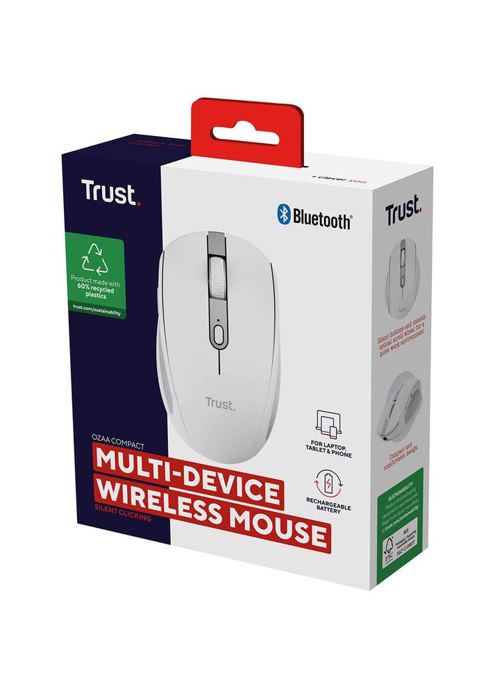 Миша Ozaa Compact Multi-Device Wireless Mouse White (24933) Trust (322912865)