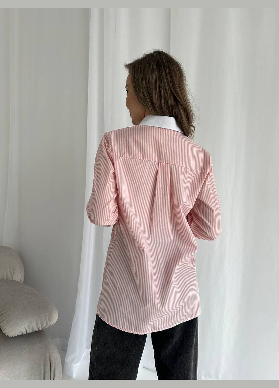 Розовая повседневный рубашка profitV с длинным рукавом