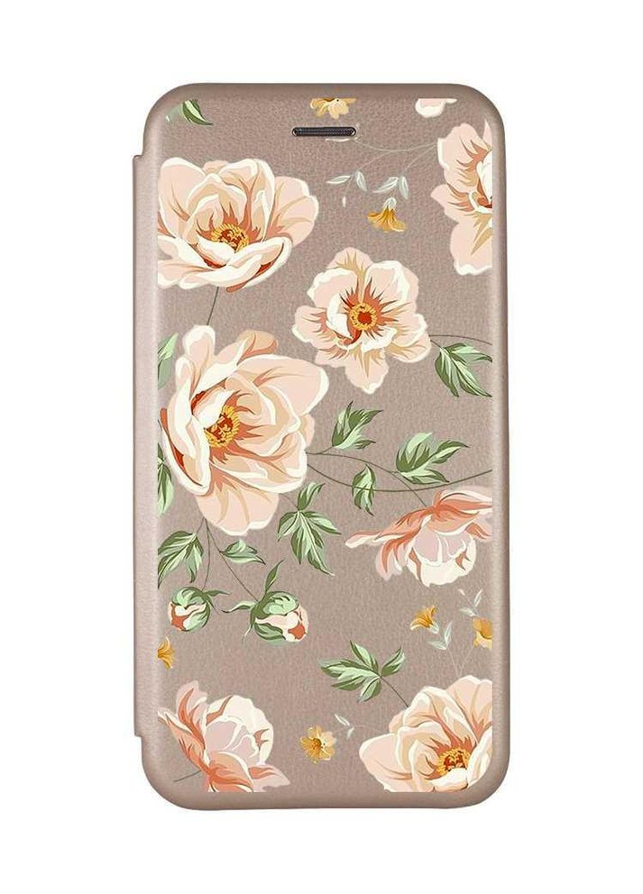 Чохол-книжка з малюнком для Samsung Galaxy A24 Золотий:: Квіти пастельні (принт 277) Creative (360690667)