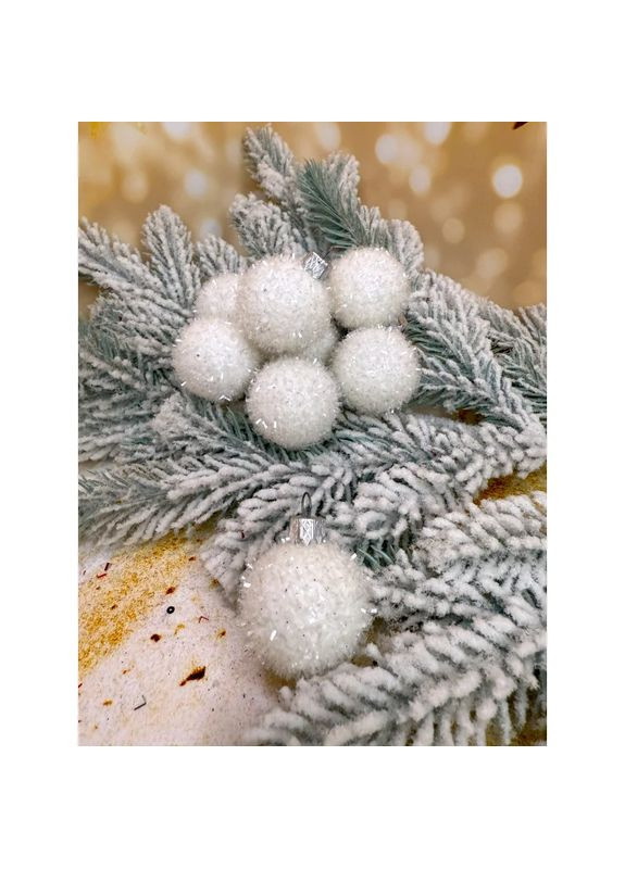 Елочные шары «Ежик» 40 мм элегантный праздничный набор 8 шт No Brand (362666715)