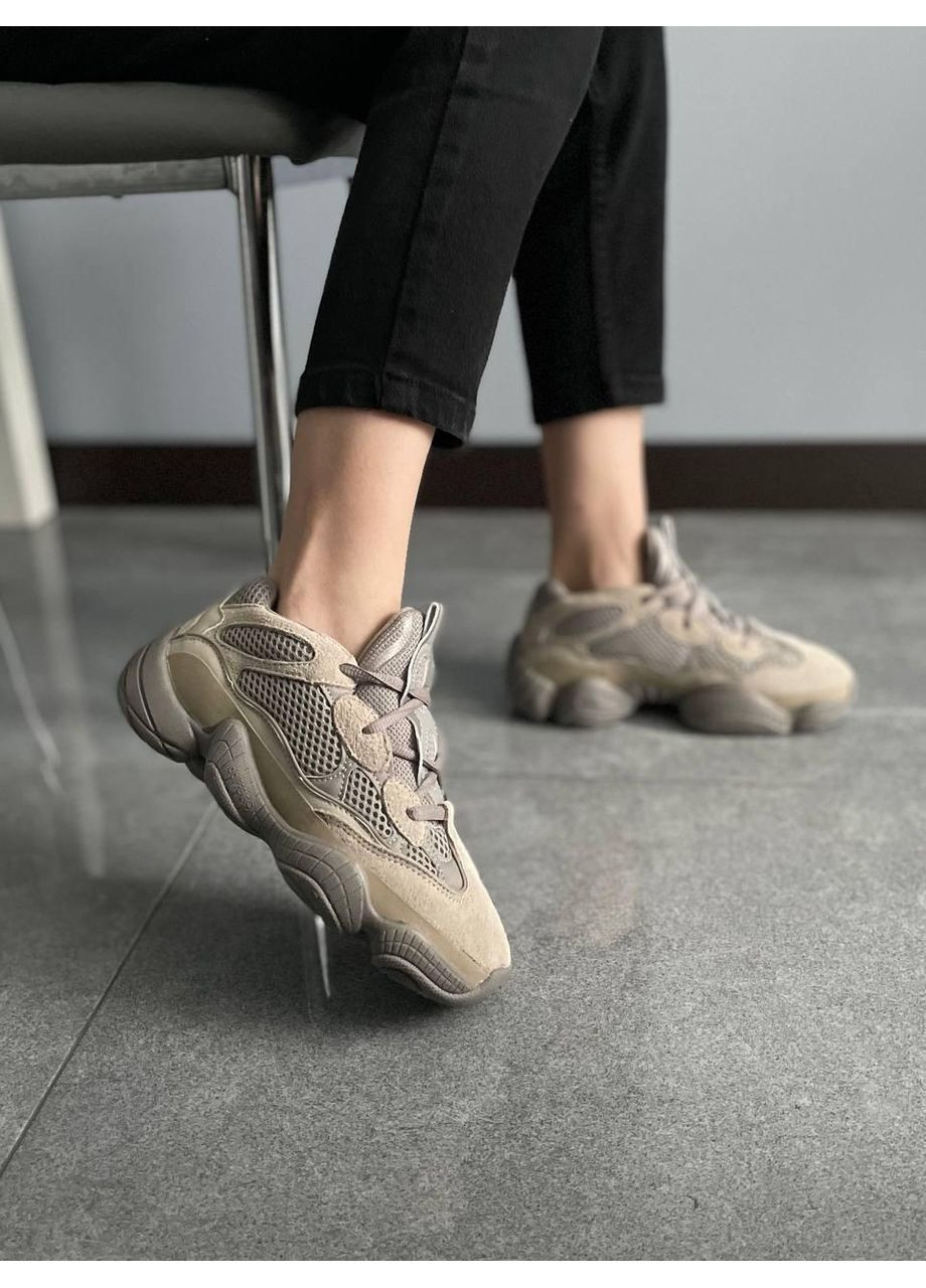 КРОССОВКИ ЖЕНСКИЕ ADIDAS YEEZY BOOST 500 GREY АДИДАС ИЗИ БУСТ No Brand серые демисезоны (367172293)