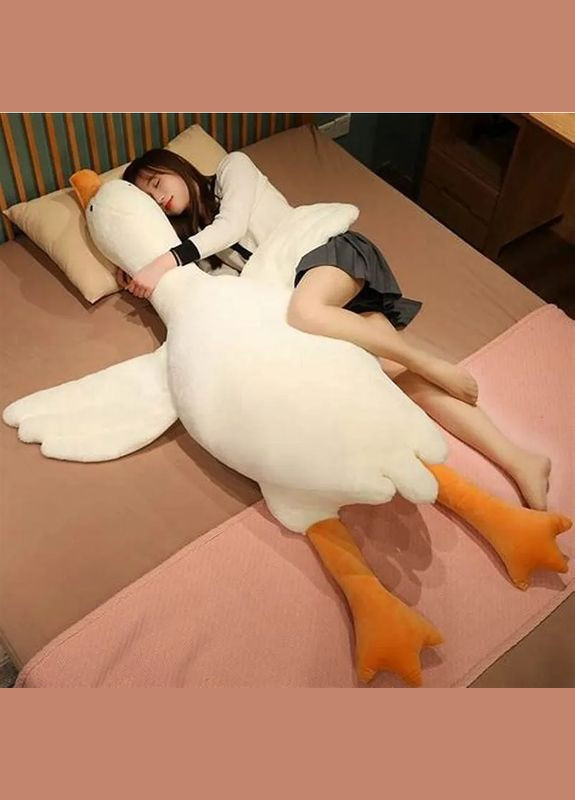 Мягкая игрушка подушка Гусь-обнимусь 190 см Белый No Brand 190см (294843384)