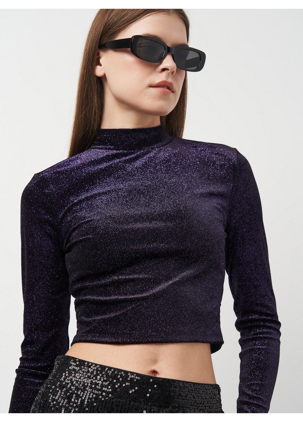 Фиолетовая летняя блуза H&M