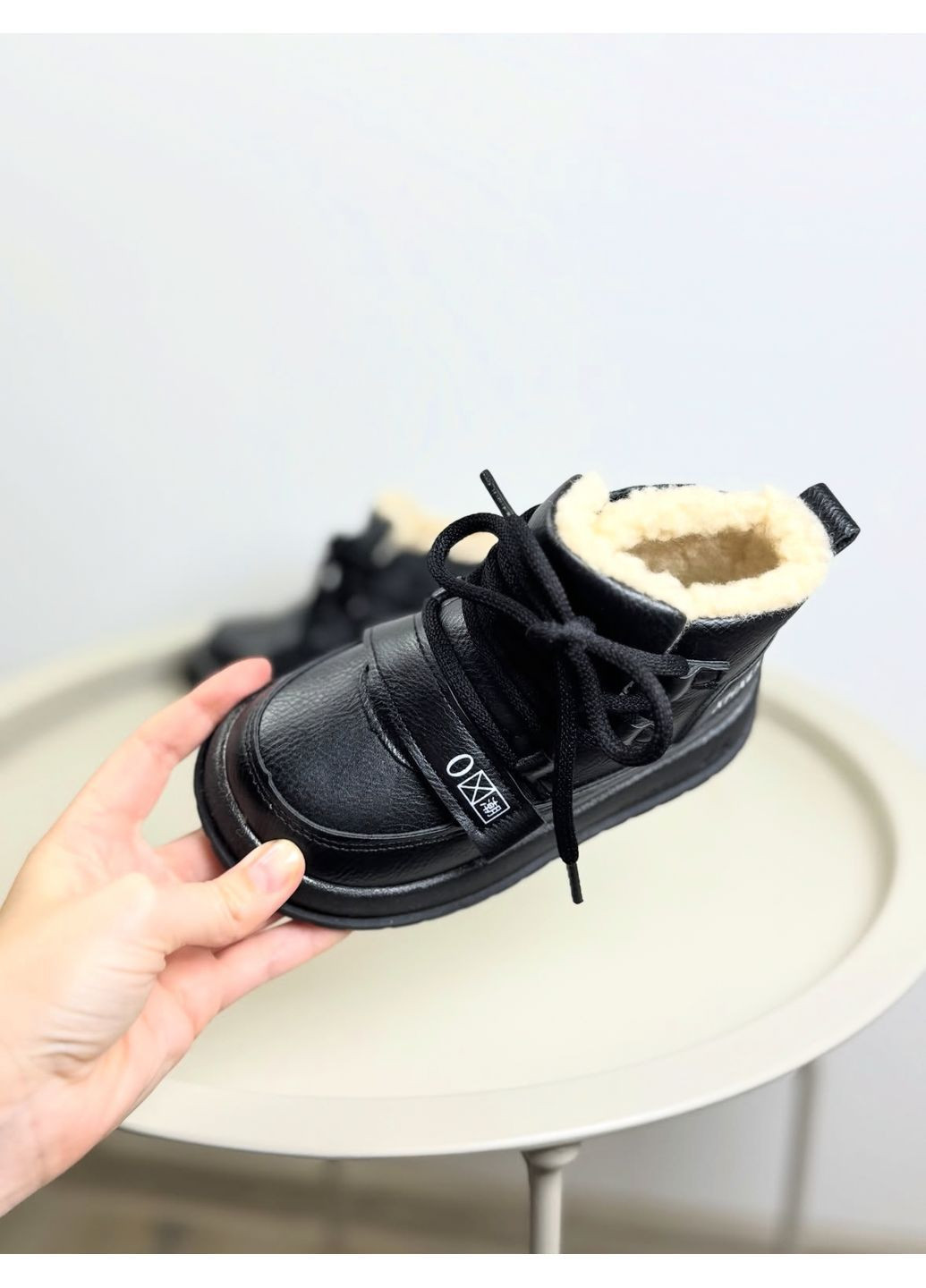 Черевики зимові дитячі чорні 1624 No Brand (365310042)