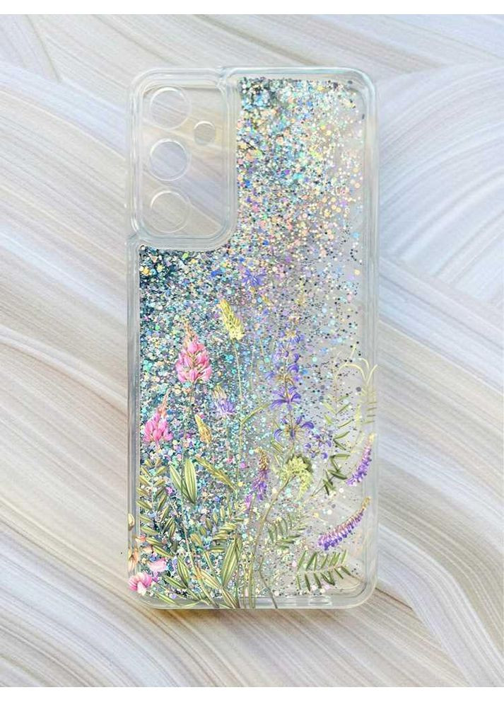 Чехол с плавающими блестками на Samsung Galaxy A34 5G (A346):: Цветочная идиллия (принт 382) CASE CONTROL (360710594)