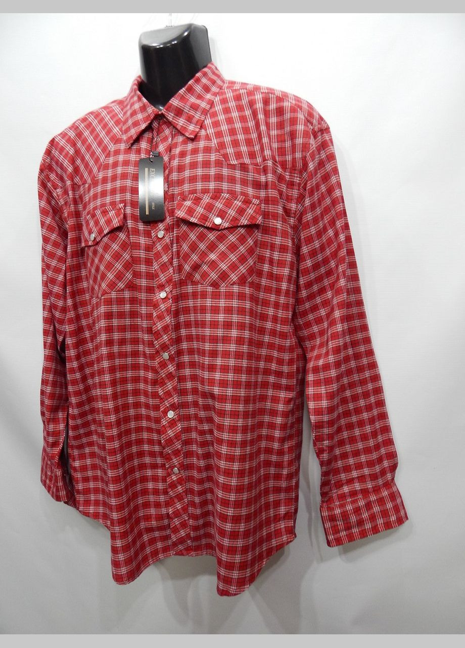 Красная кэжуал рубашка в клетку No Brand