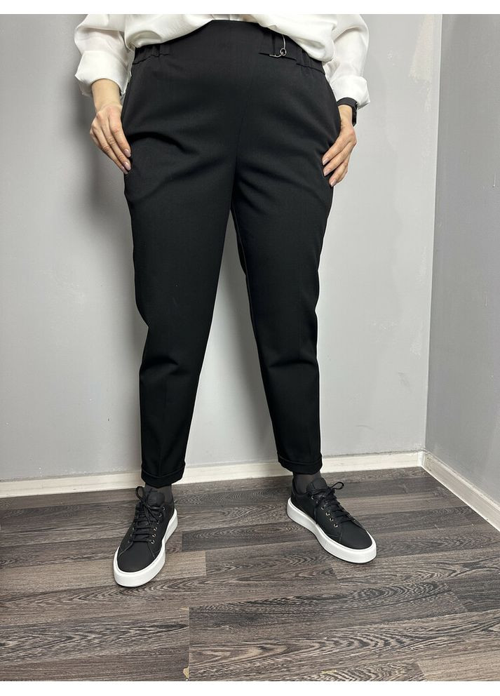 Женские классические брюки черные зауженные к низу MKJL1131-1 J. London (362205868)