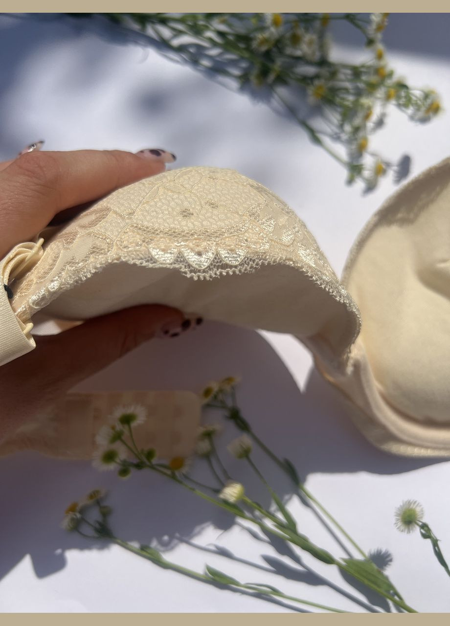 Бежевый бюстгальтер с тройным суперпушап пинап biweier 909 (808) бежевый BWR с косточками