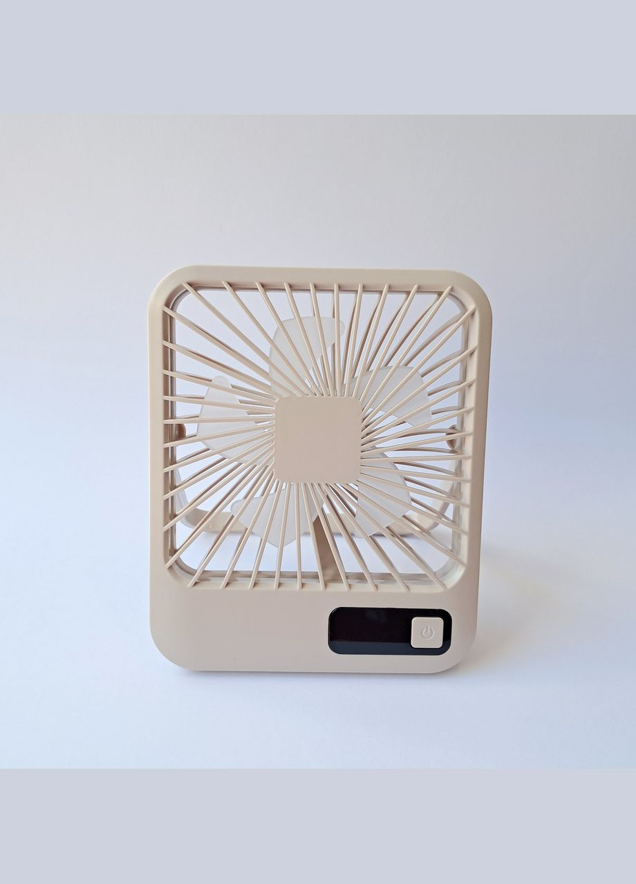 Вентилятор портативный аккумуляторный USB Fan F10beige бежевый No Brand (329191988)