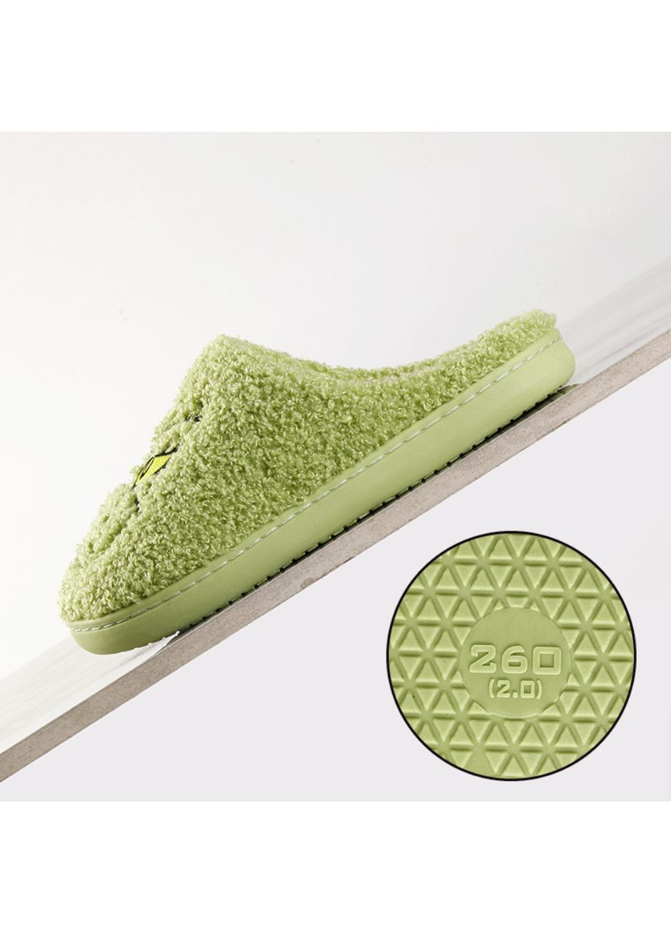 Тапочки теплі різдвяні плюшеві для дому Грінч. Зелений No Brand (371683328)