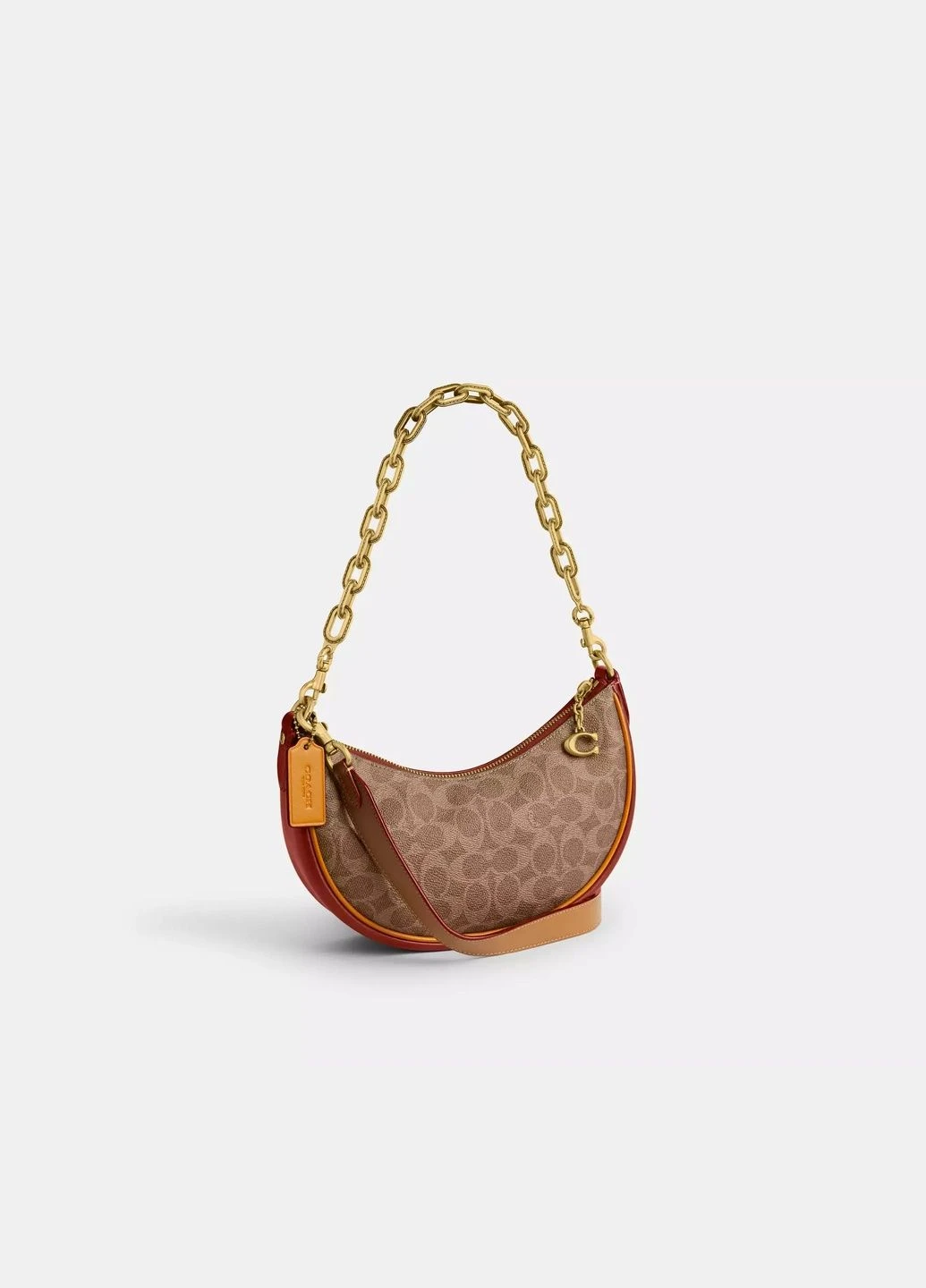 Сумка Mira Shoulder Bag In Signature Canvas коричнева Coach (359434846)