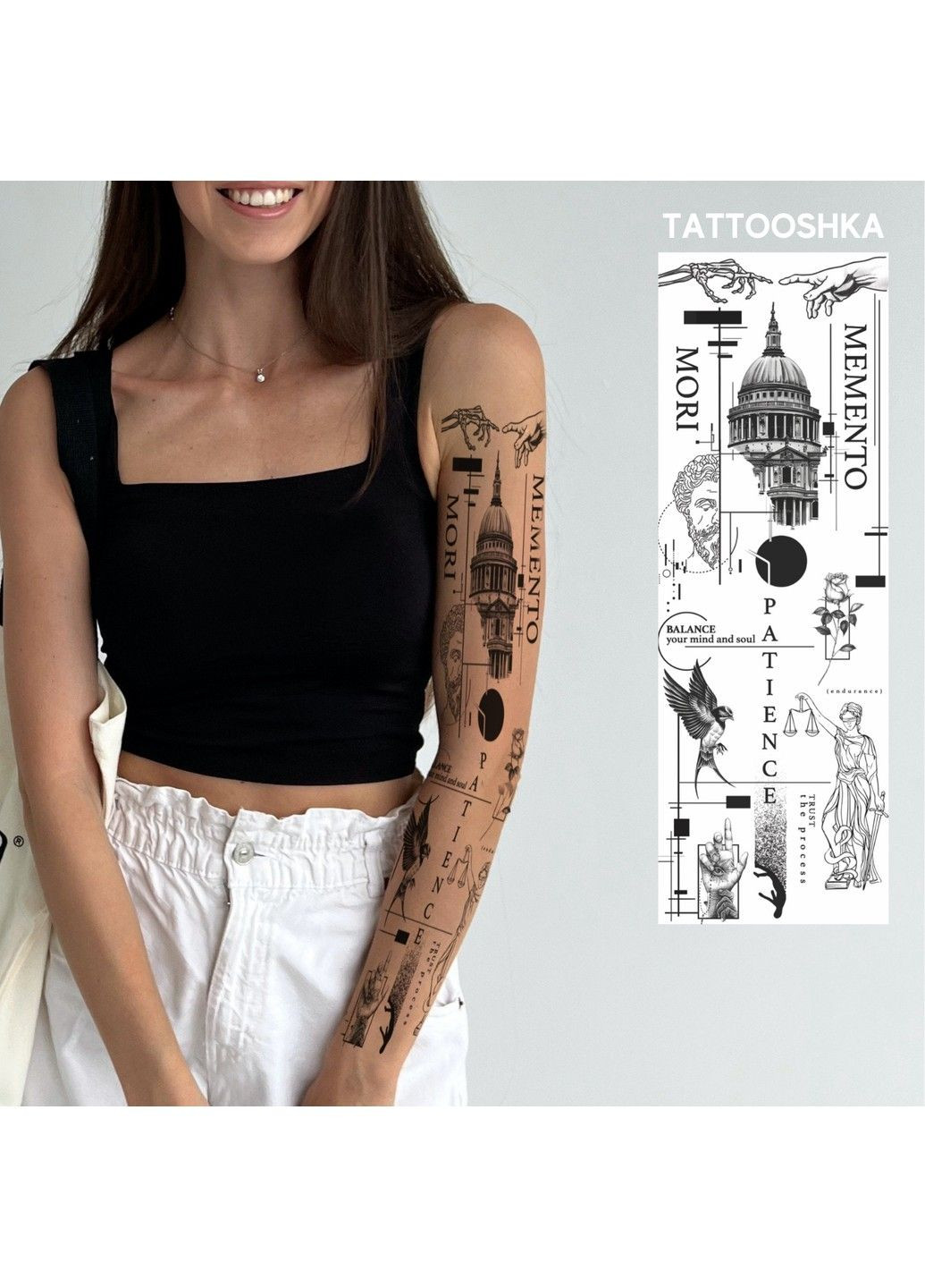 Тату-рукав "Memento Mori " Tattooshka (303140423)
