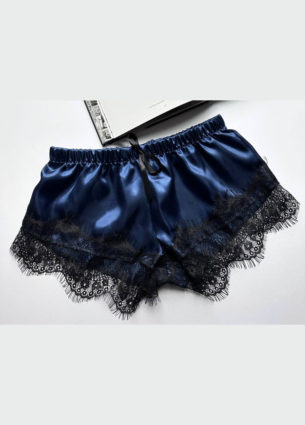Атласные шорты с кружевом Exclusive (317561350)