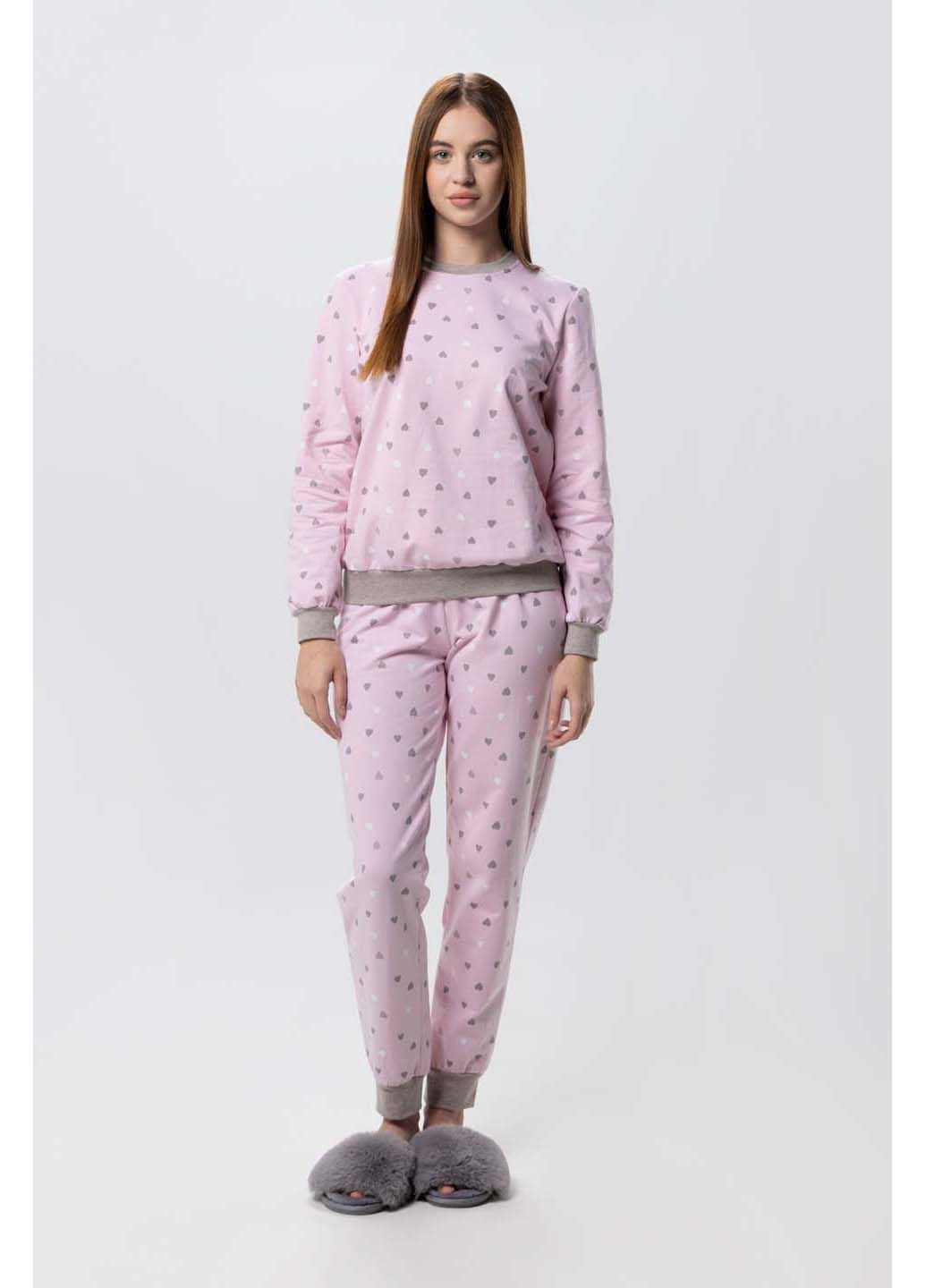 Розовая всесезон пижама женская Ellen