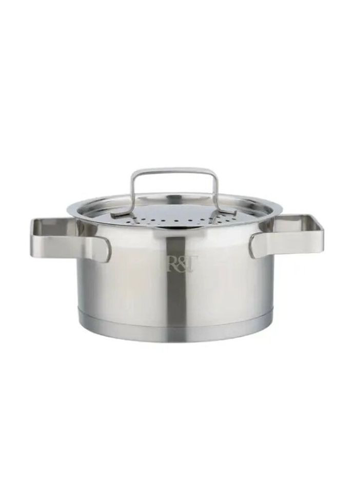 Каструля з кришкою Riley Tailor Loft 105124 24 см 6 л срібляста No Brand (335972497)