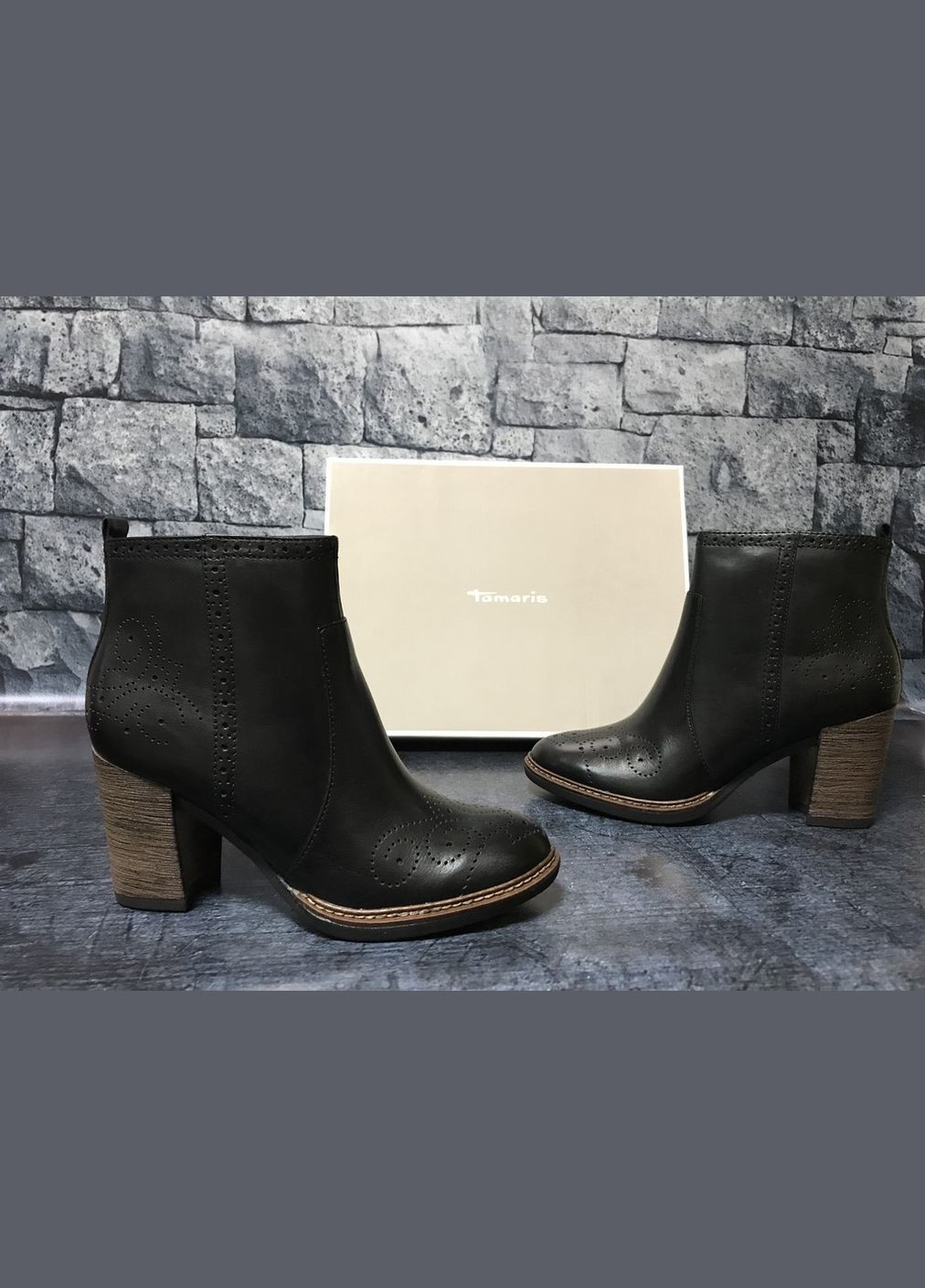 Осенние кожаные женские демисезонные ботинки,, германия Tamaris