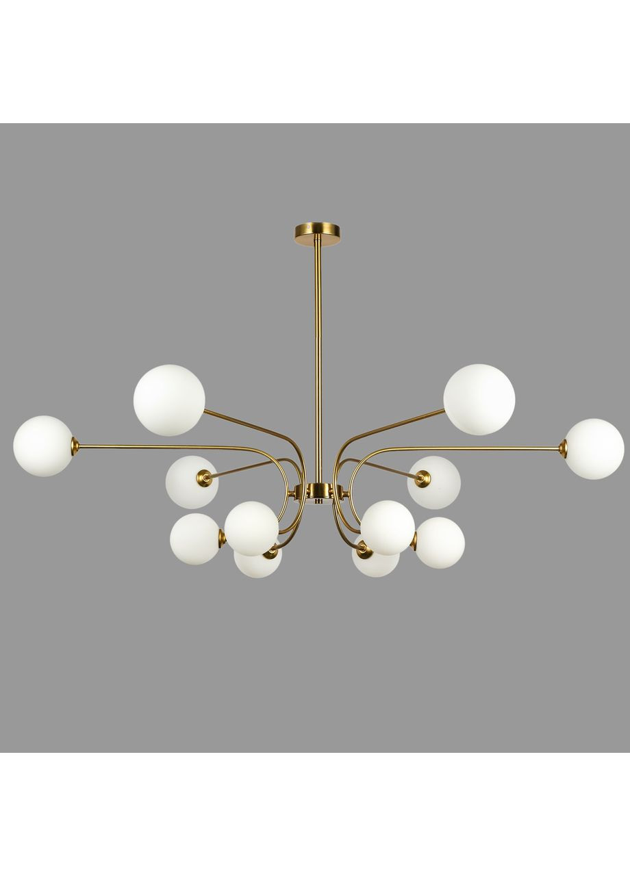 Бронзовая современная люстра на 12 плафонов (52-9808-12 BRZ+WH) No Brand (371812449)