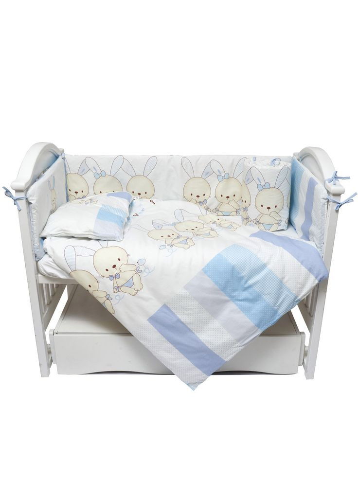 Постельный комплект Dolce Друзья зайчики, 7 эл., голубой () Twins 4060-D7-003 (361019955)