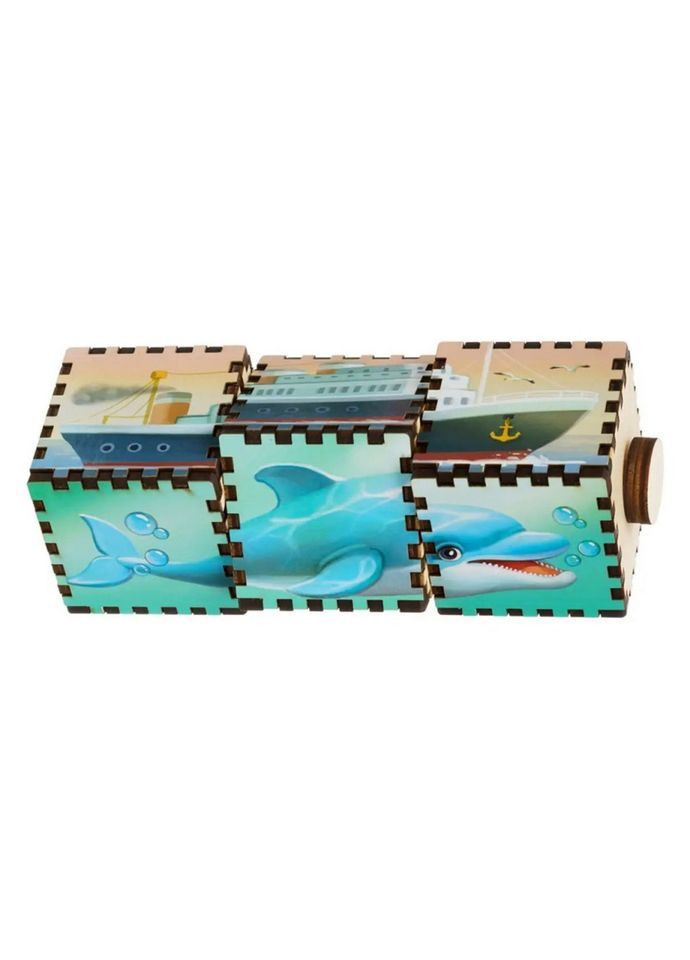 Дерев'яні кубики «Водний світ» Ubumblebees (365640188)