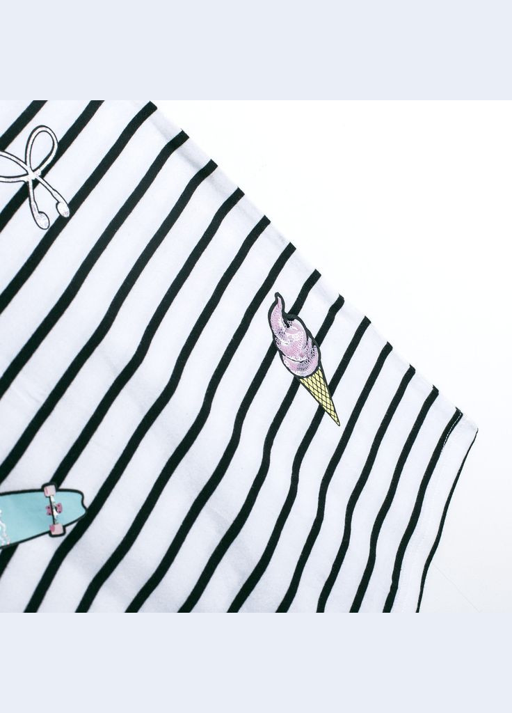 Комбинированная летняя футболка Coccodrillo