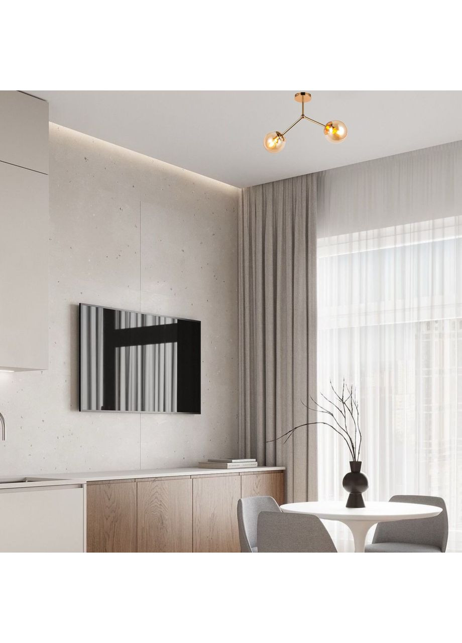 Потолочная люстра с двумя плафонами (52-9811-2 GD+BR) No Brand (371812467)