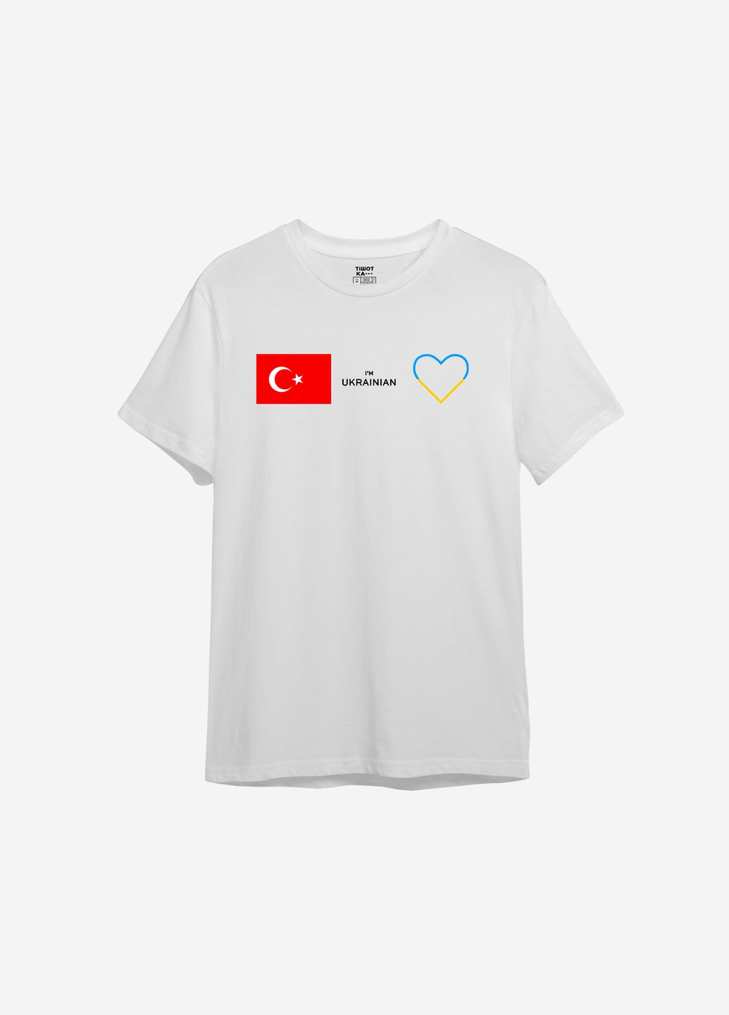 Белая футболка с принтом "туреччина" ТiШОТКА