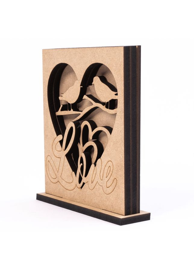 3D композиція „Love“ 4, МДФ, 14х14,5см, Rosa Talent (362660451)