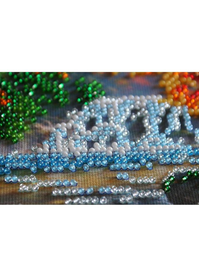 Набір для вишивання бісером "Біля водоспаду" AM-163 15х15 см No Brand (330603196)