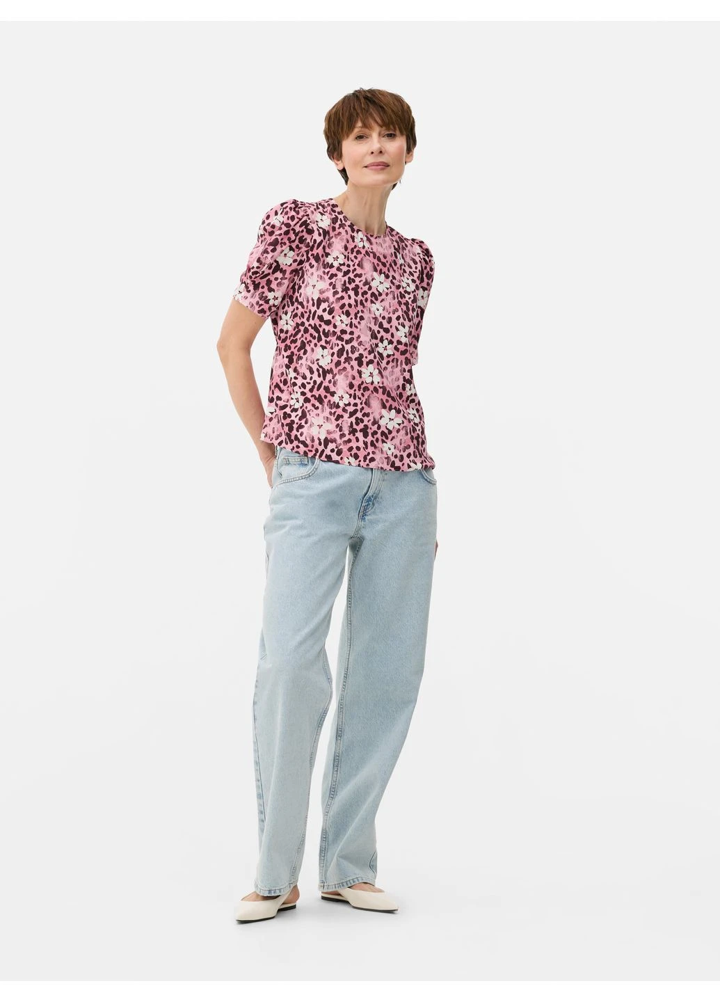 Топ лето,розовый в узоры, Primark (397630960)