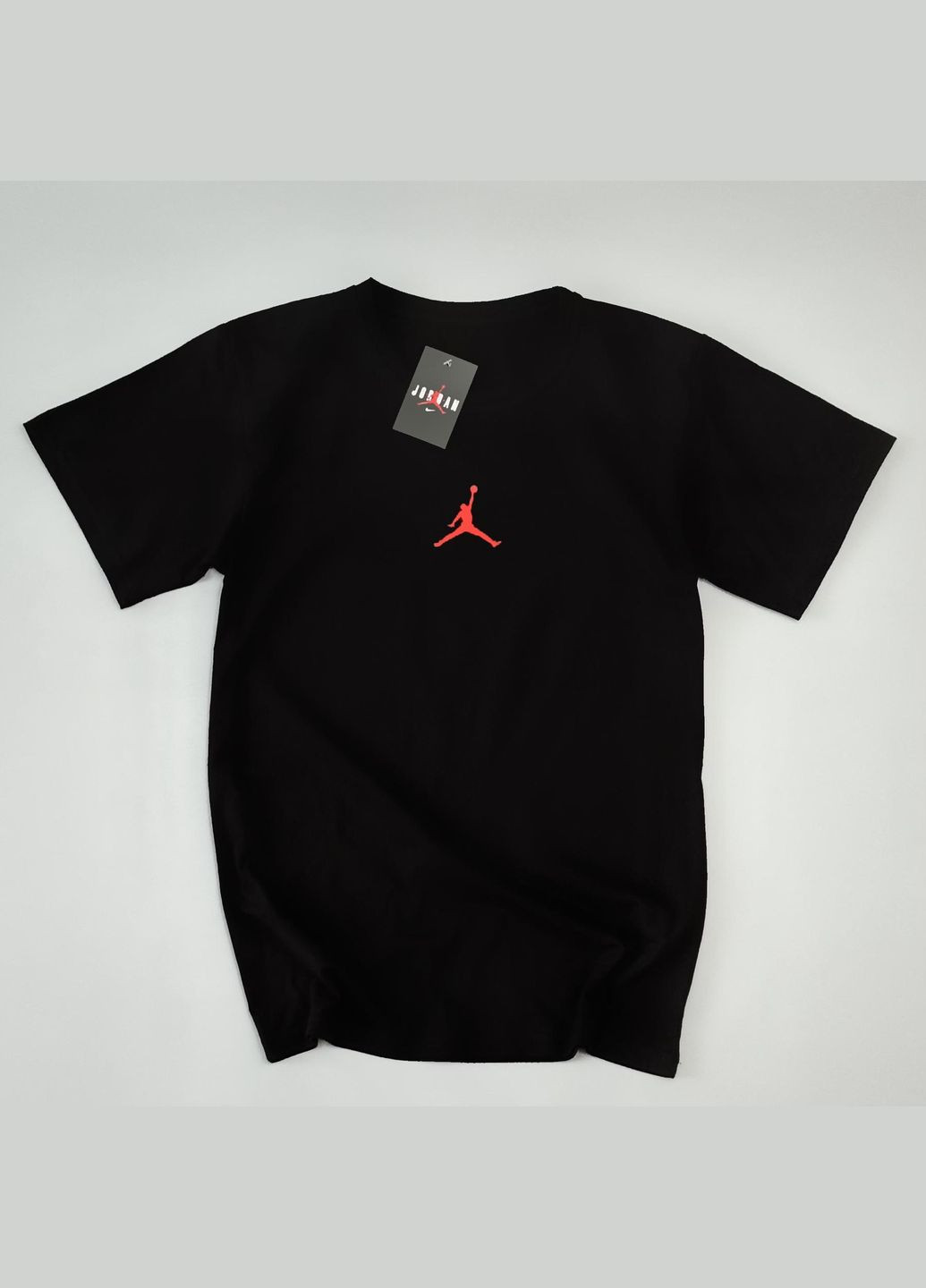Черная летняя мужская футболка air jordan черная с коротким рукавом No Brand