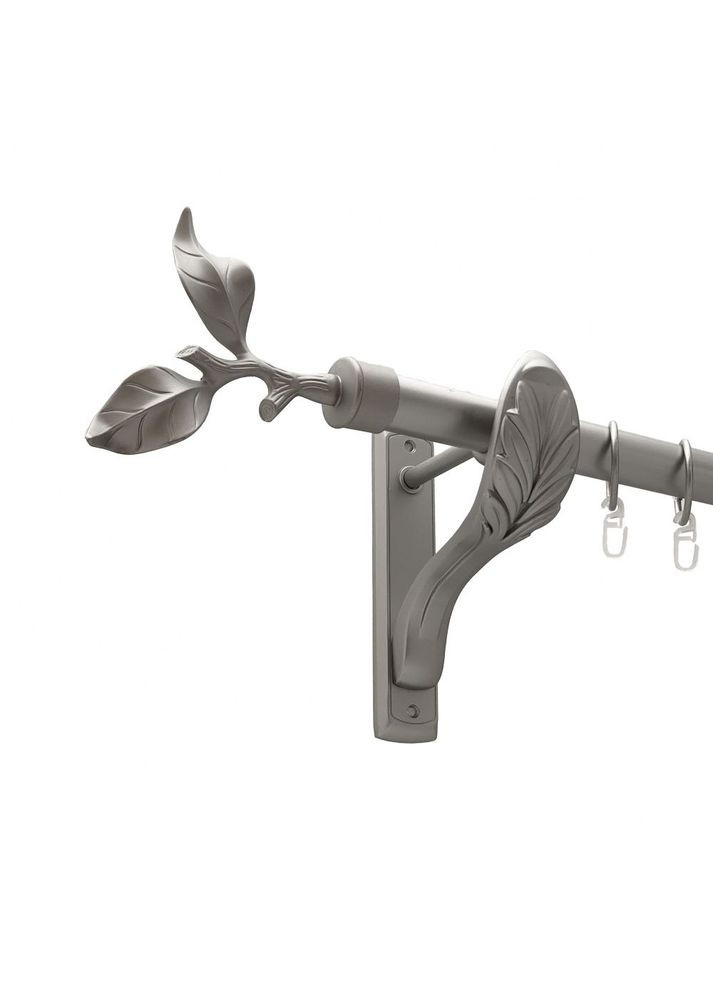 Карниз Листок Троянди металевий однорядний ретро гладка труба Сатин 25 мм 240 см (00-00011205) ORVIT (300279657)