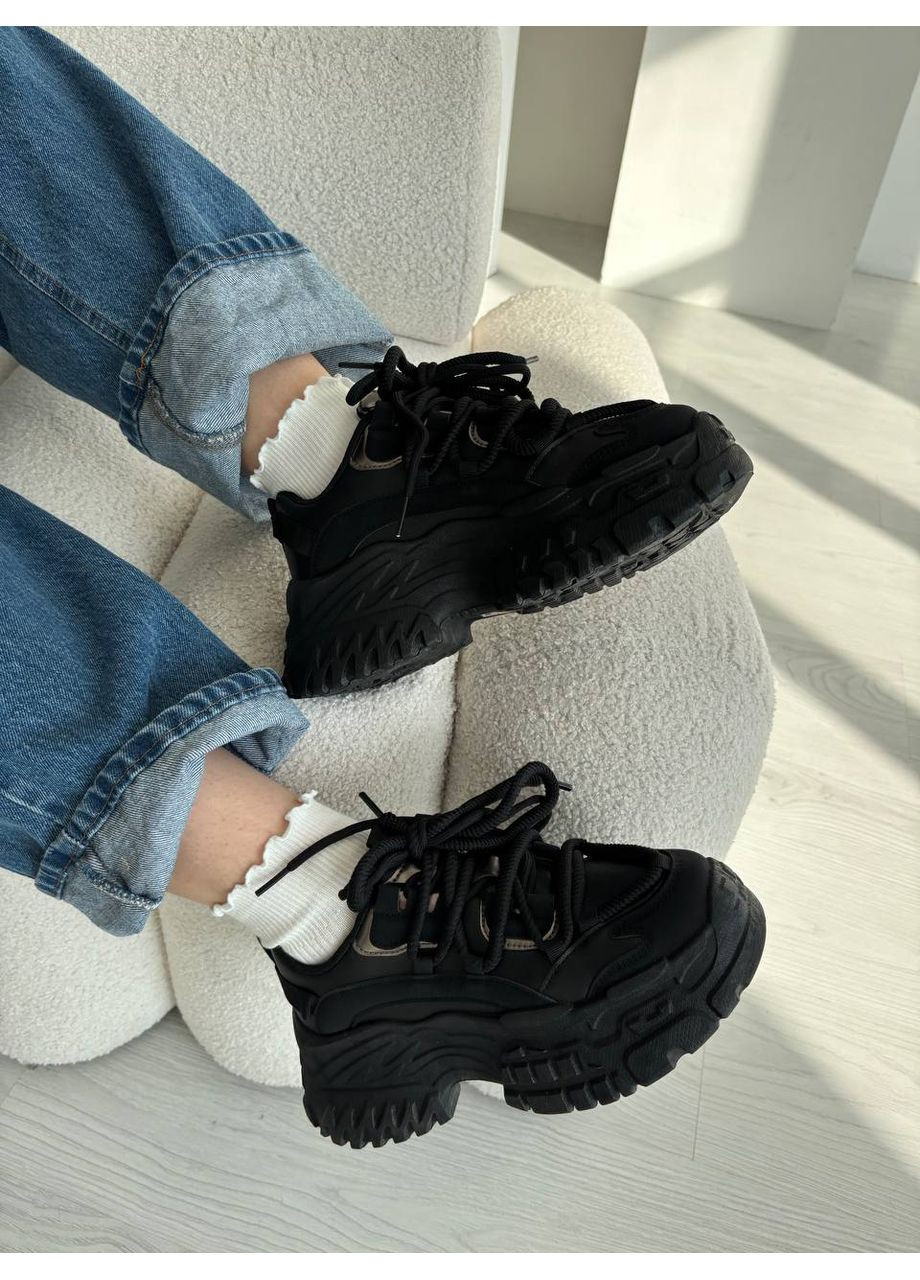 Кроссовки на платформе 7 см Seastar чёрные демисезоны (354180761)