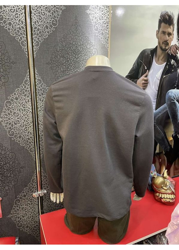 Толстовка чоловіча світшот реглан тринитка без капюшона XXL сіра Fabregas (354331931)