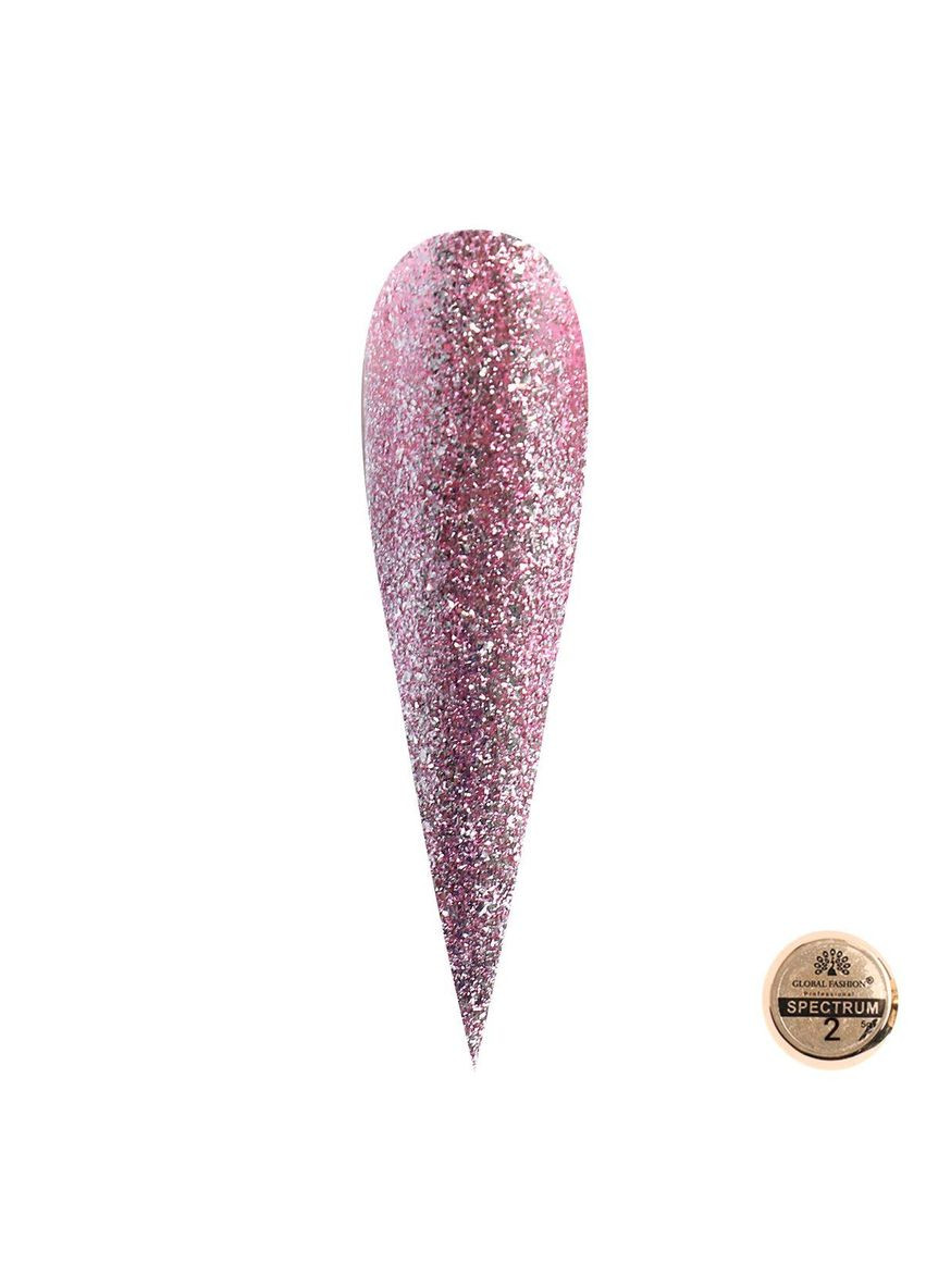 Гель краска металлическая с хлопьями Spectrum 5 г, №02 Plus-plus (352743054)