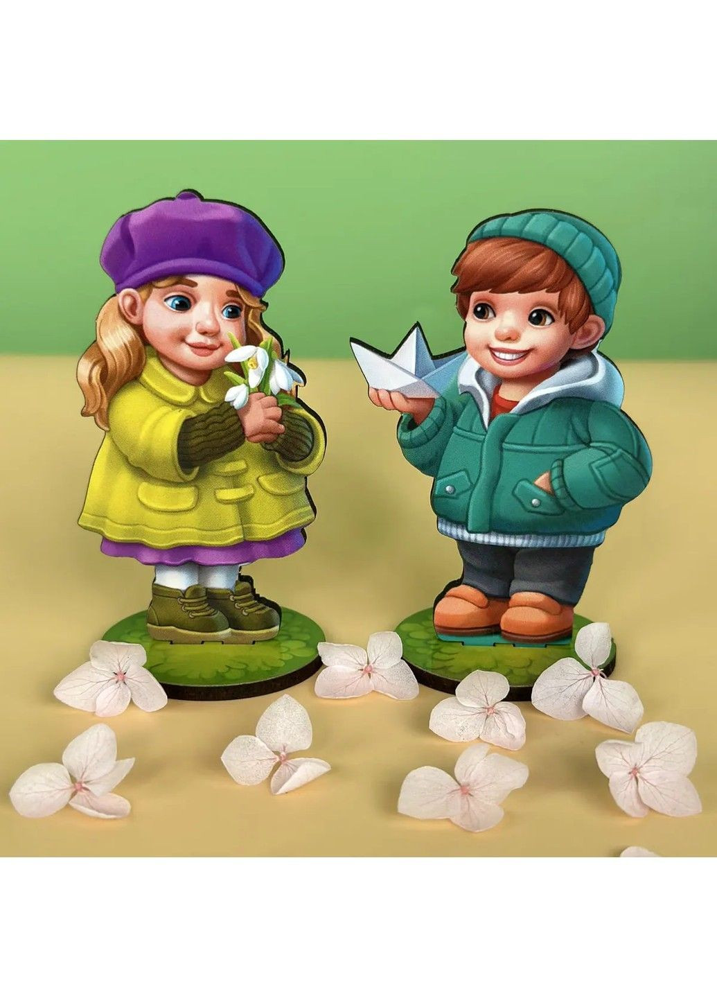 Розвиваюча дерев'яна гра на липучках "Пори року абрикоса" Ubumblebees (369592224)