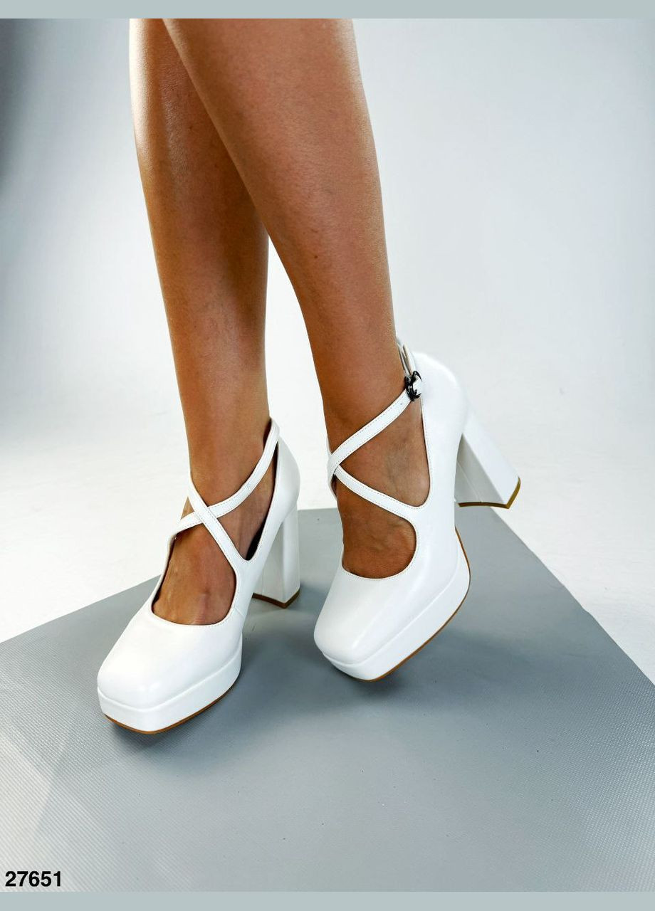 No Brand Стильные женские туфли белый з искусственная кожа, — всесезон (301587004)
