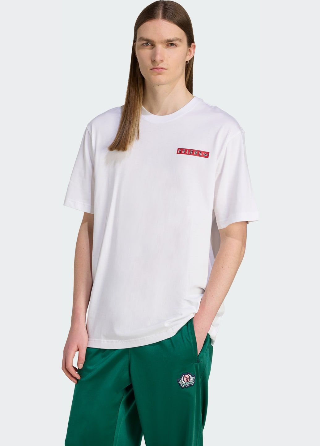 Біла футболка graphic adidas