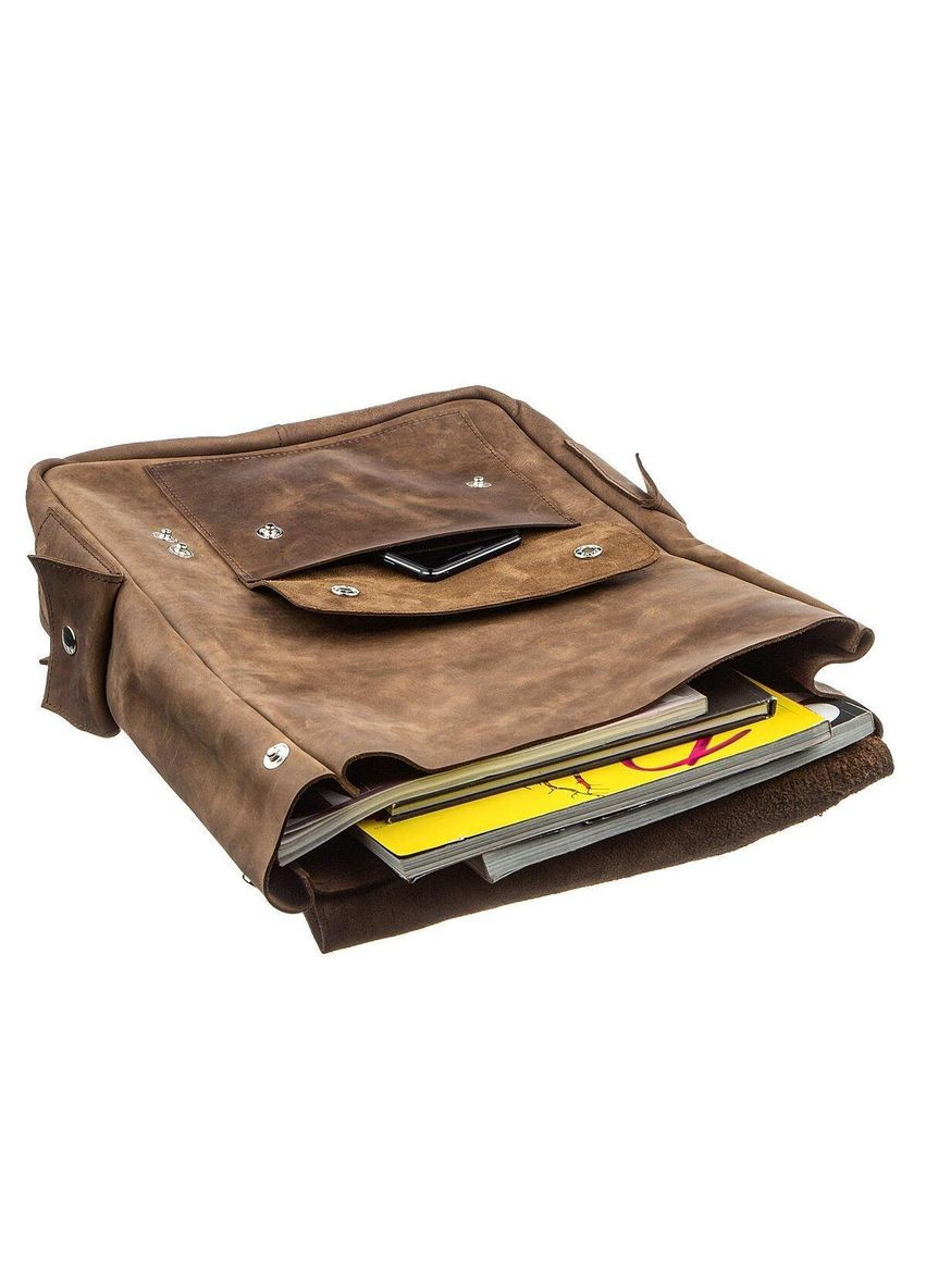 Рюкзак з ефектом старовини SHVIGEL13947 Коричневий Shvigel (328449819)