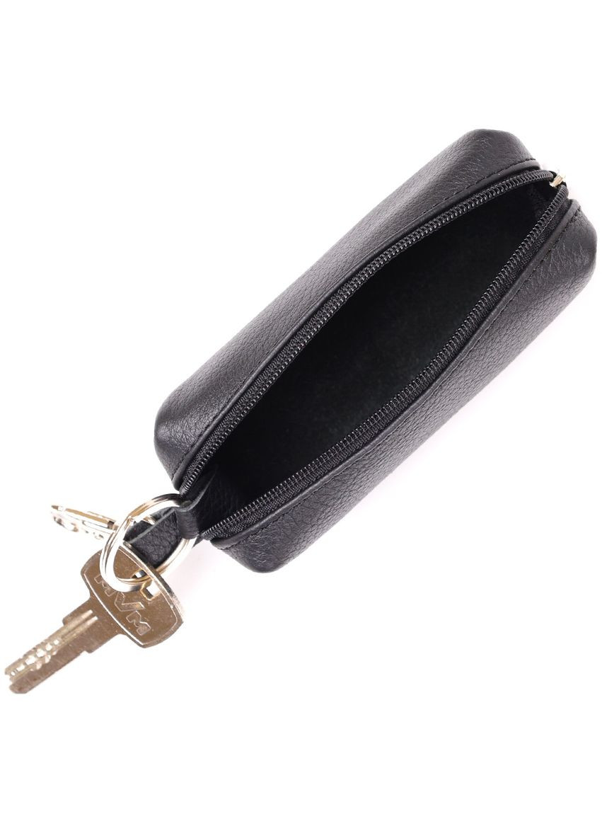Ключница тубус кожаная классика 16226 Черная Shvigel (298571570)